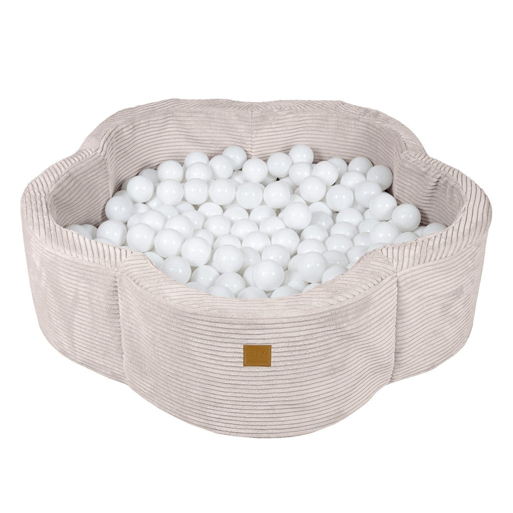 Ballenbak baby Bloem ecru – zonder ballen