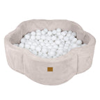 Ballenbak baby Bloem ecru – zonder ballen