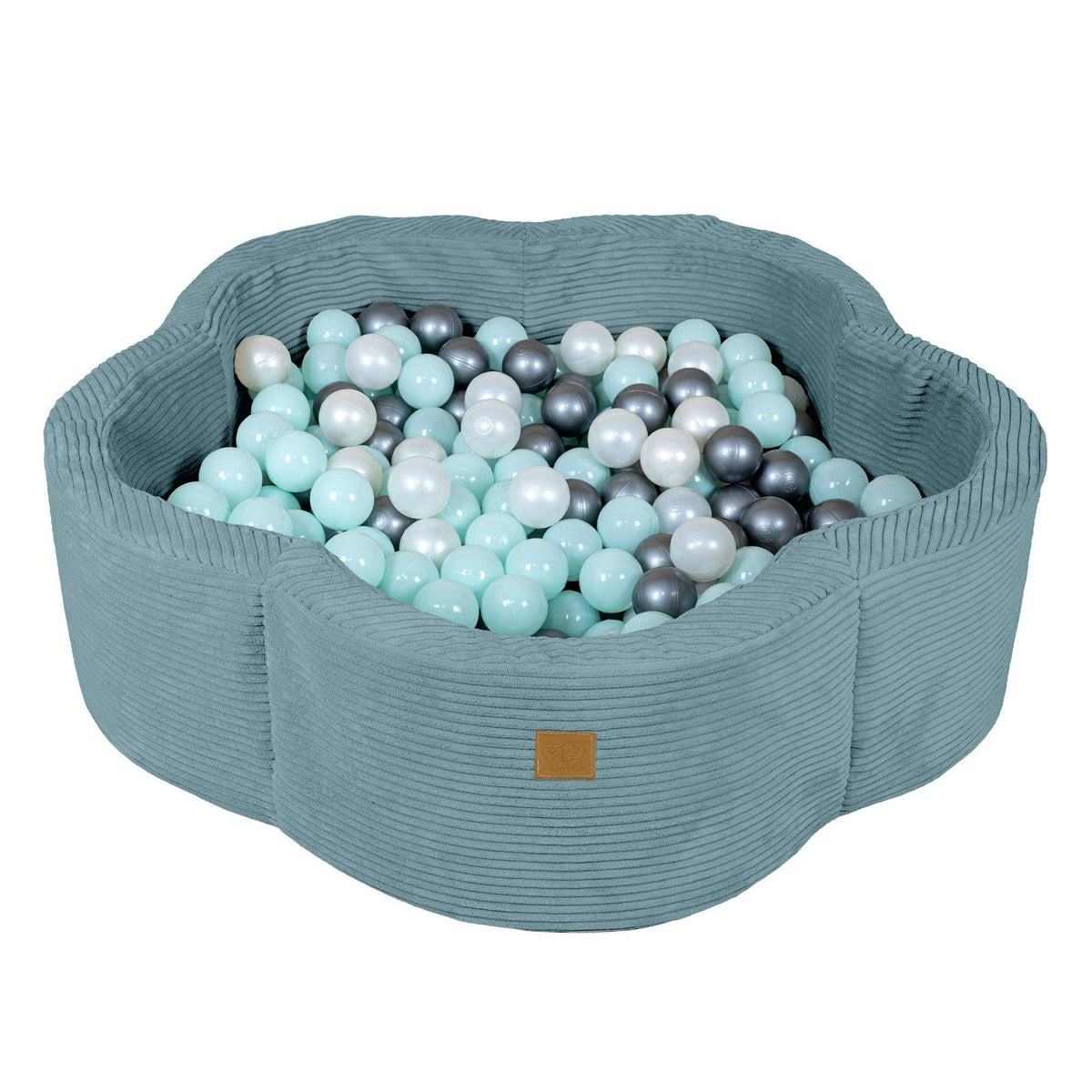 Ballenbak bloem turquoise