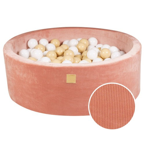 Ballenbak rond velvet abrikoos