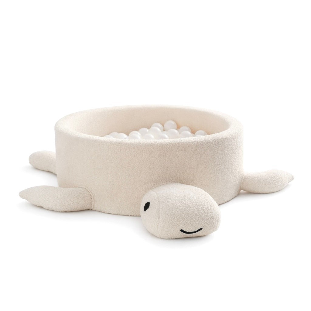 Ballenbak baby schildpad bouclé crèmebeige – zonder ballen
