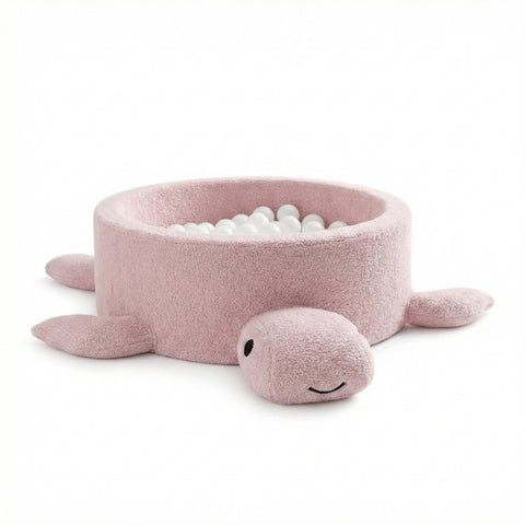 Ballenbak baby schildpad bouclé roze – zonder ballen