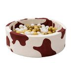 Ballenbak rond 90 cm koeienprint – 200 ballen