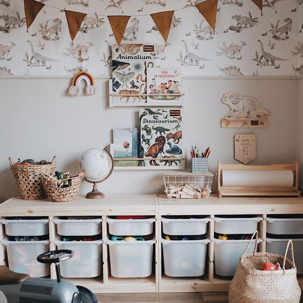 Behang kinderkamer – dino's in zachte kleuren – afbeelding 5