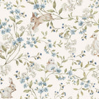 Behang kinderkamer – eendjes en konijntjes beige – afbeelding 4