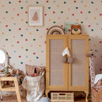 Behang kinderkamer – gekleurde hartjes – afbeelding 2