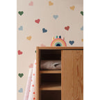 Behang kinderkamer – gekleurde hartjes – afbeelding 4