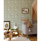Behang kinderkamer – Lace Meadow bloemenweide groen