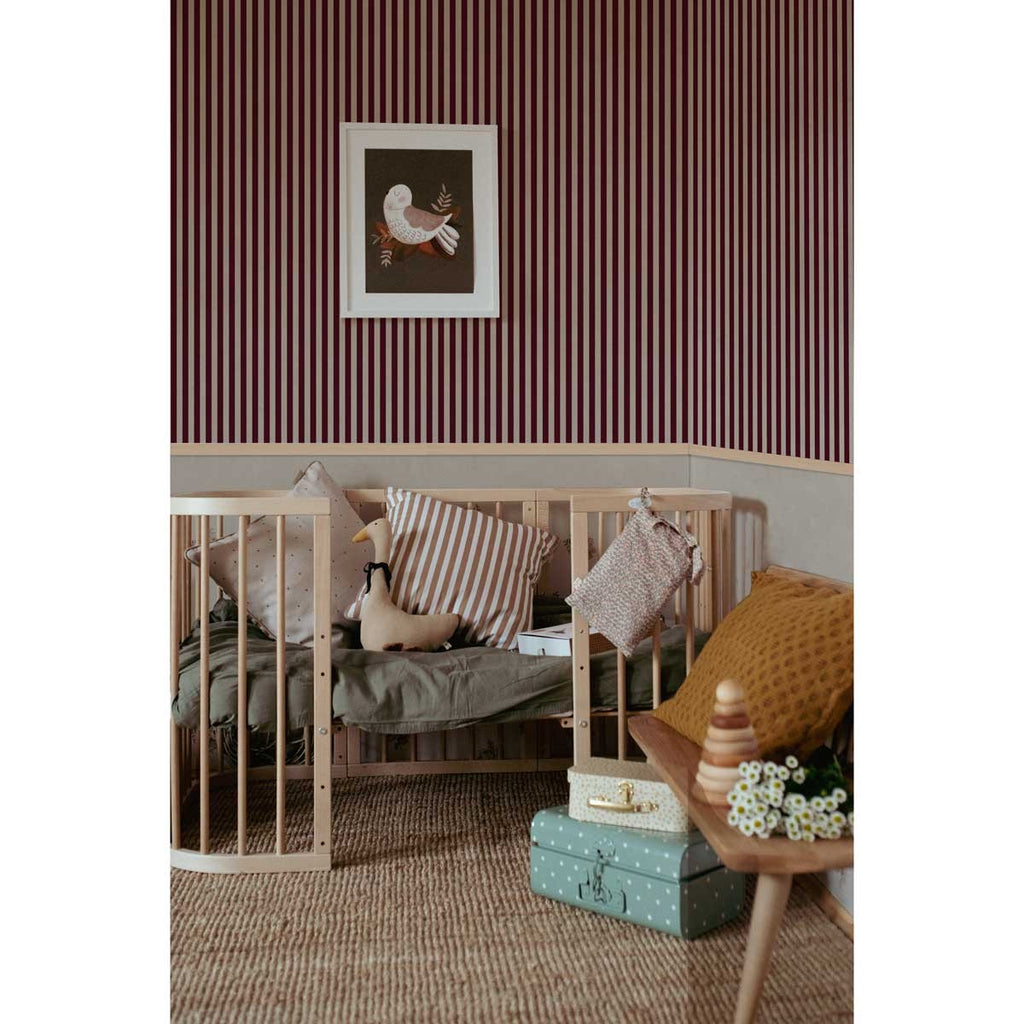 Behang kinderkamer – Maya strepen bruin en beige