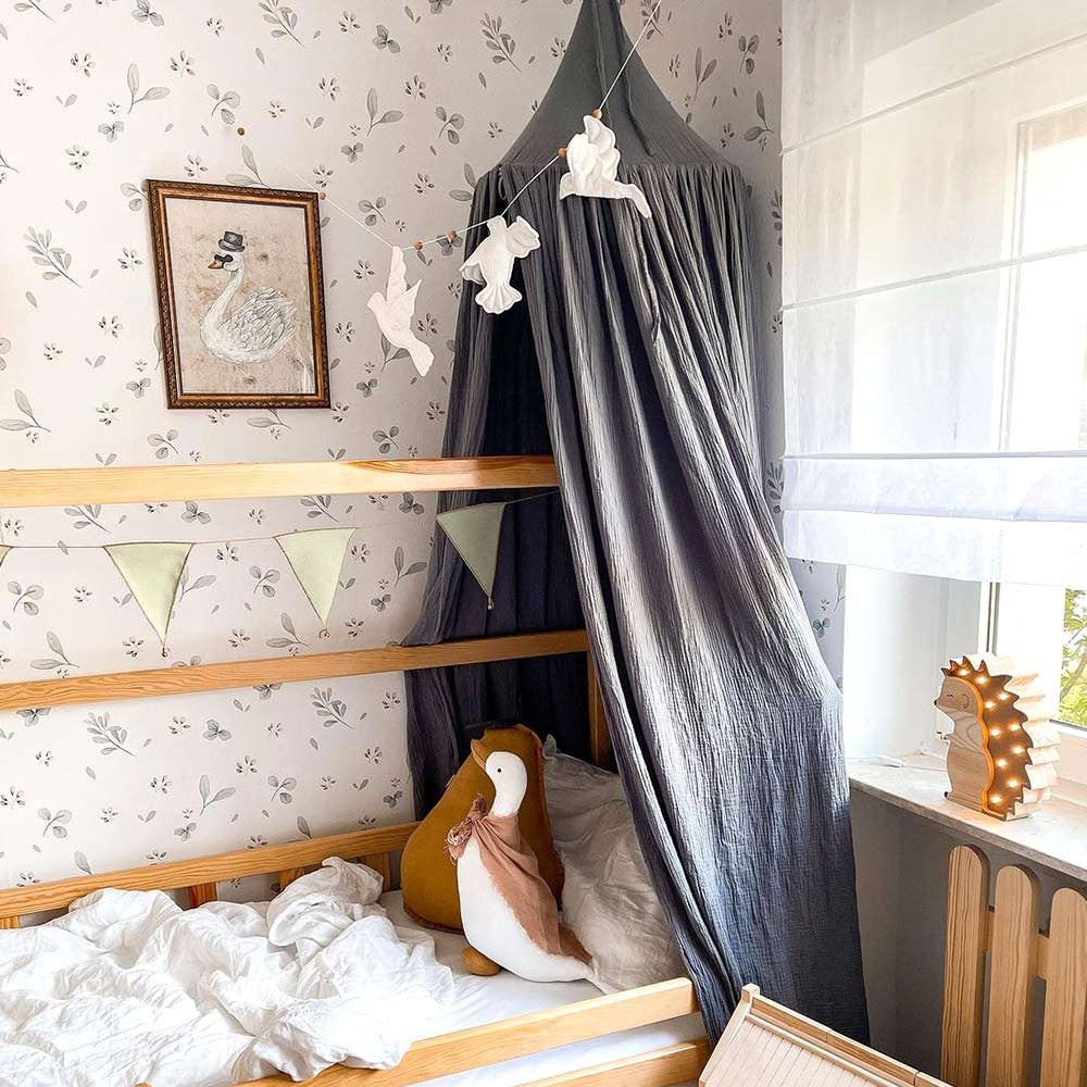 Behang kinderkamer – mini blaadjes – afbeelding 3