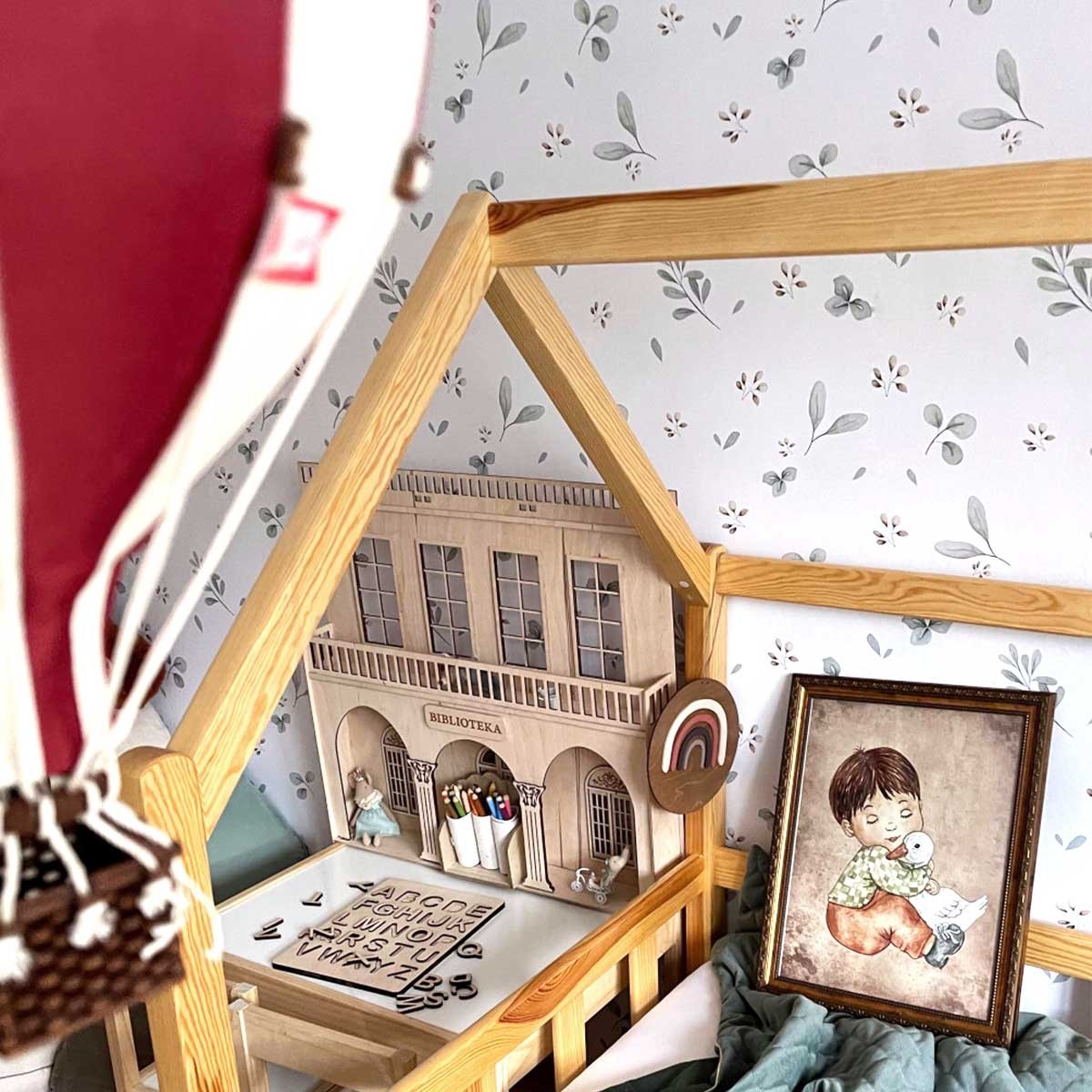 Behang kinderkamer – mini blaadjes – afbeelding 4