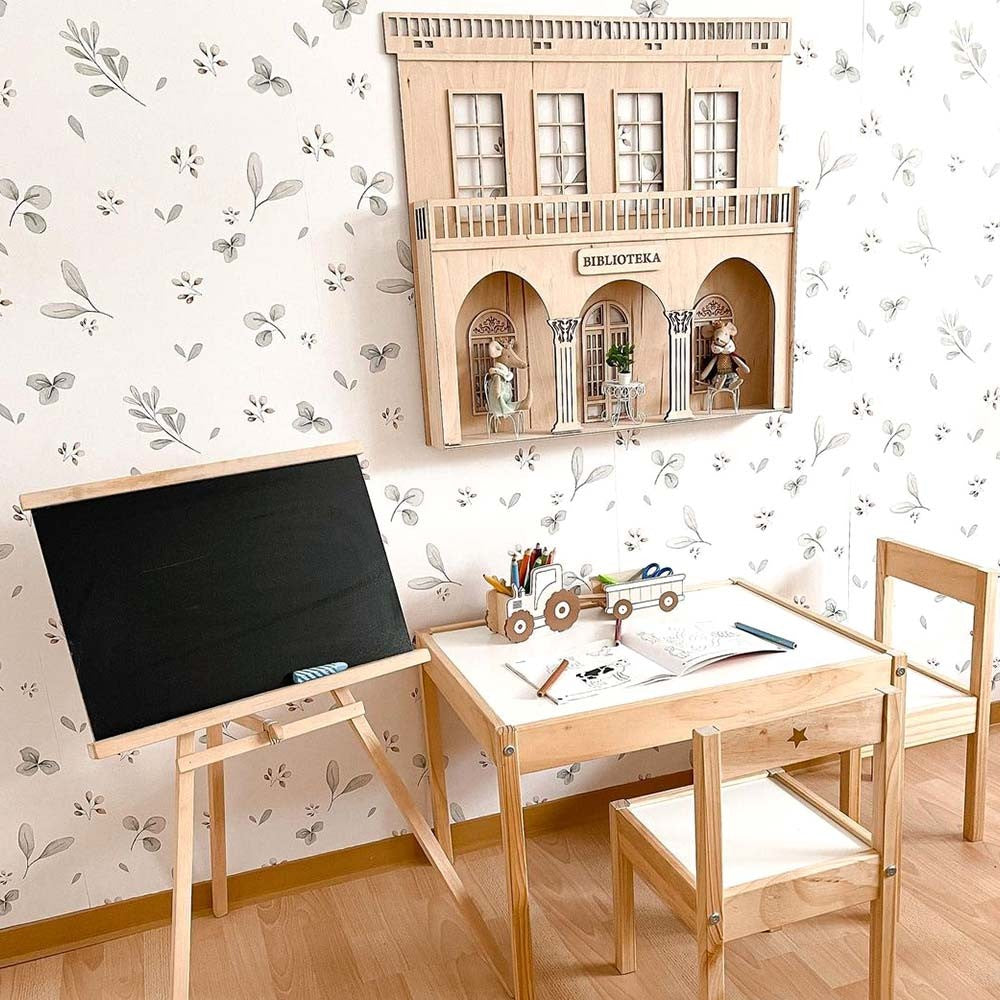 Behang kinderkamer – mini blaadjes – afbeelding 6