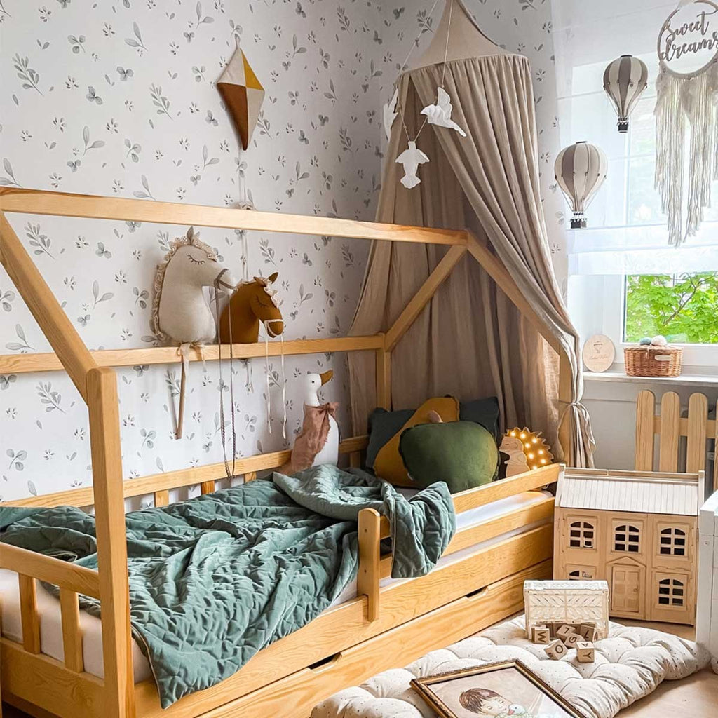 Behang kinderkamer – mini blaadjes – afbeelding 7