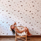 Behang kinderkamer – mini bloemetjes