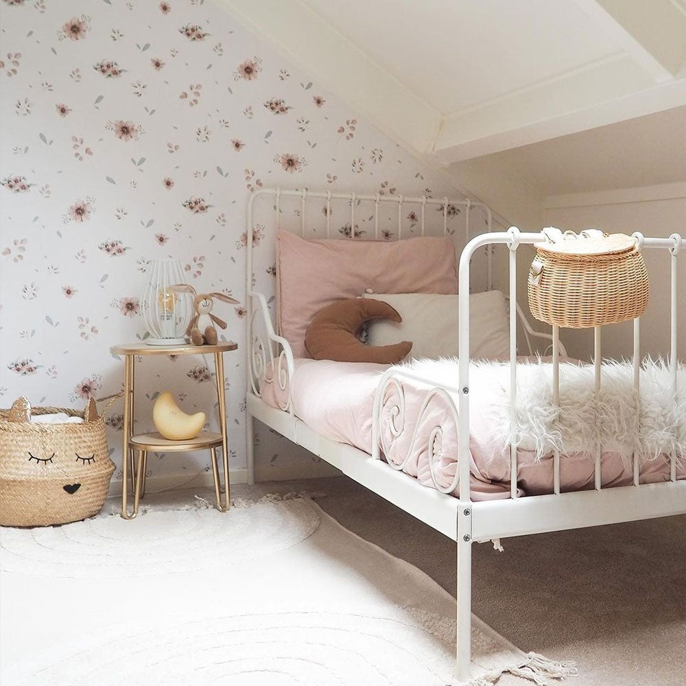 Behang kinderkamer – mini bloemetjes – afbeelding 2