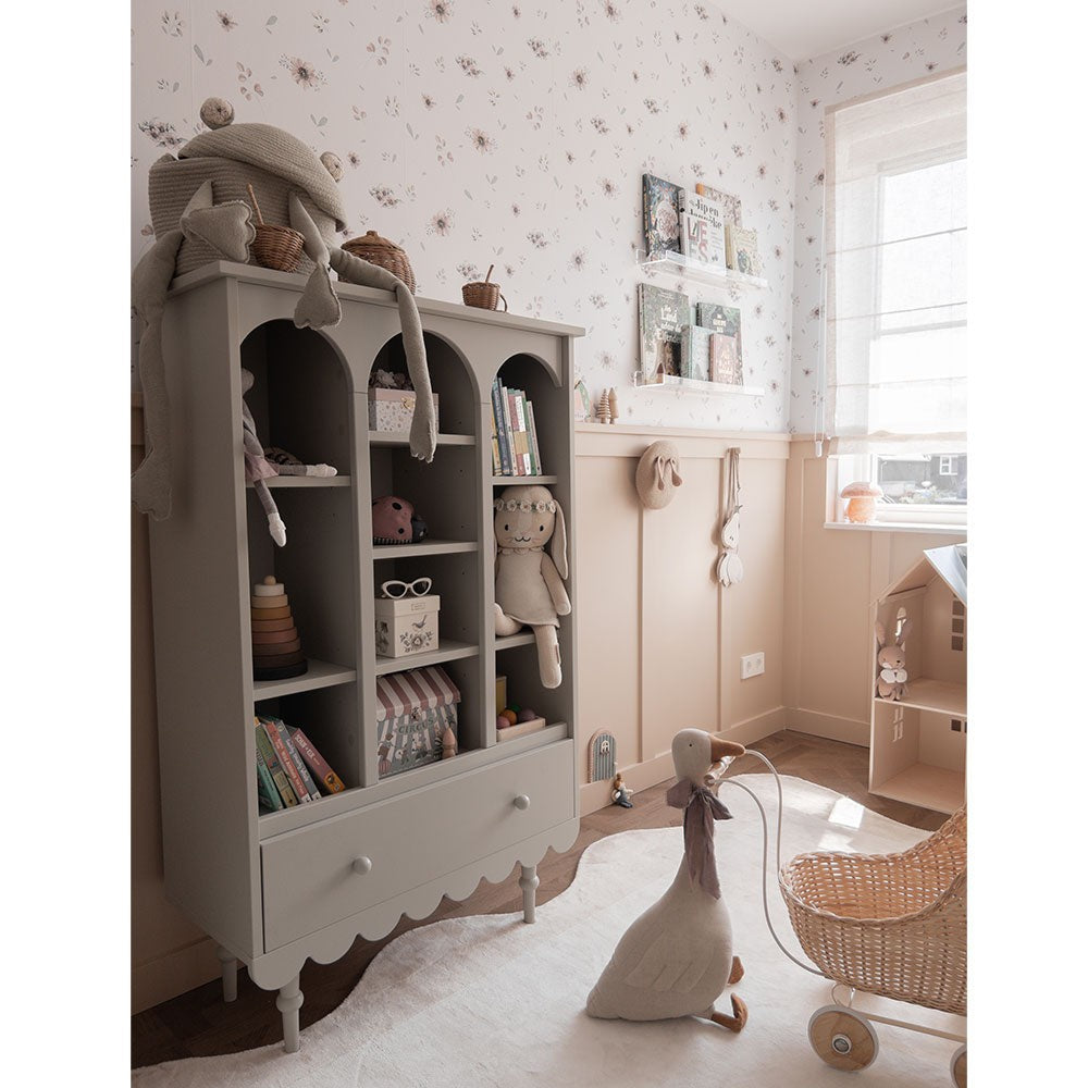 Behang kinderkamer – mini bloemetjes – afbeelding 3
