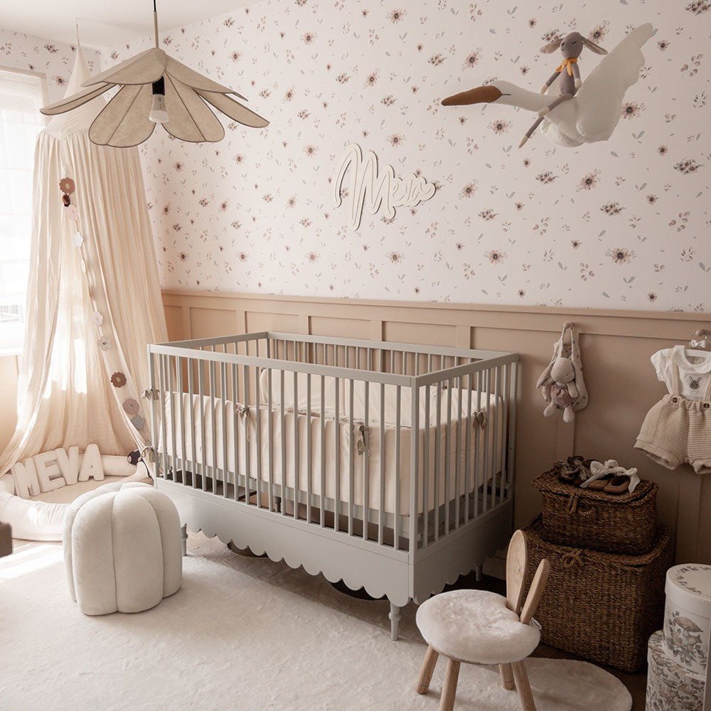 Behang kinderkamer – mini bloemetjes – afbeelding 4