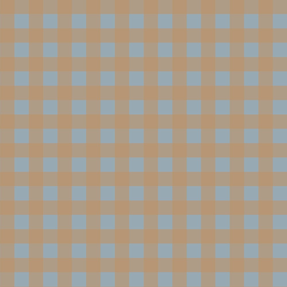 Behang kinderkamer – mini-ruit bruin en blauw – afbeelding 2
