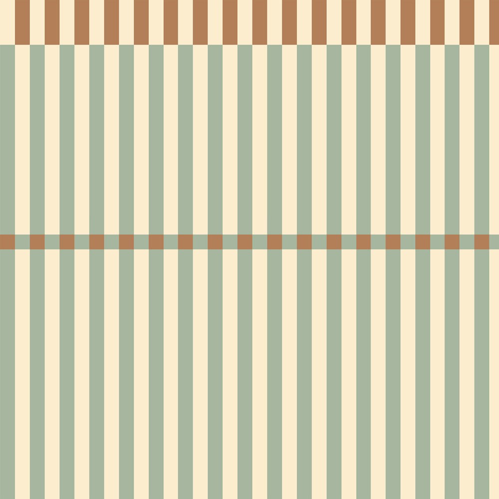 Behang kinderkamer – strepen Nostalgia groen – afbeelding 2