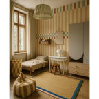 Behang kinderkamer – strepen Nostalgia vintage kleuren