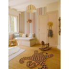Behang kinderkamer – strepen warm beige