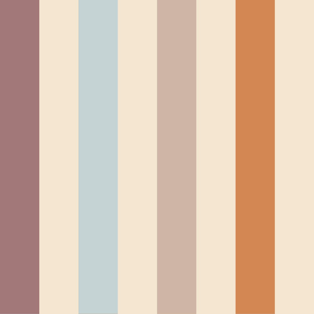 Behang kinderkamer – strepen warm beige – afbeelding 3