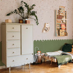 Behang kinderkamer – vallende sterren poederroze