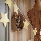 Behang kinderkamer – vintage strepen beige en bruin – afbeelding 3