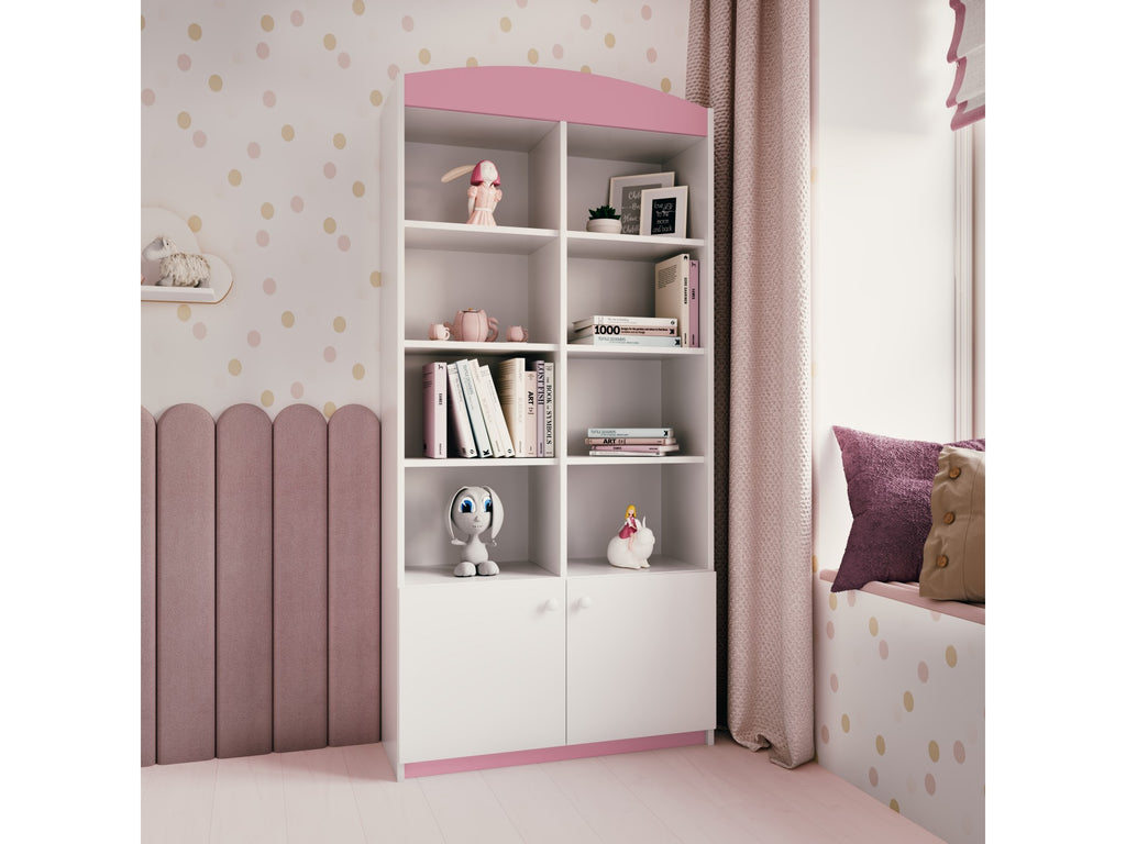 Boekenkast kinderkamer Babydreams dubbel – open en dichte vakken – afbeelding 11
