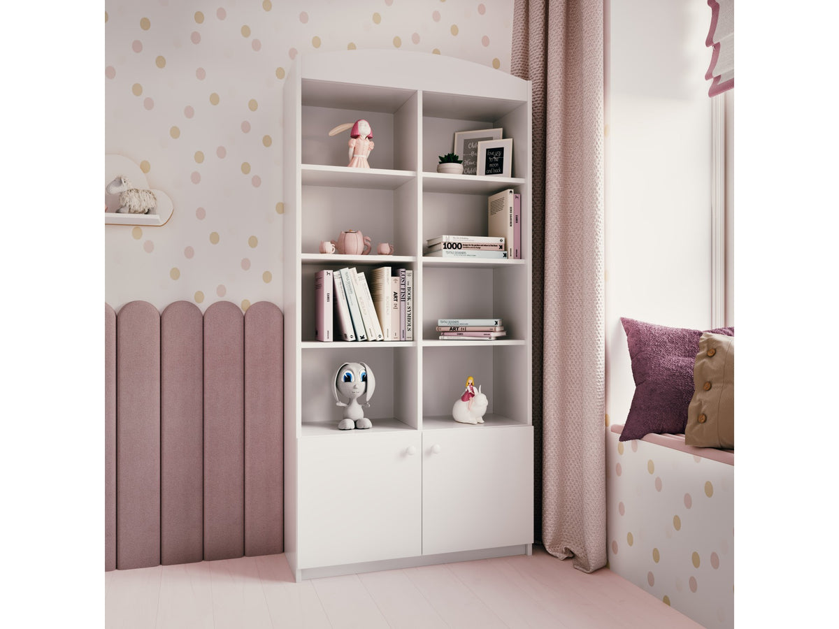 Boekenkast kinderkamer Babydreams dubbel – open en dichte vakken – afbeelding 5