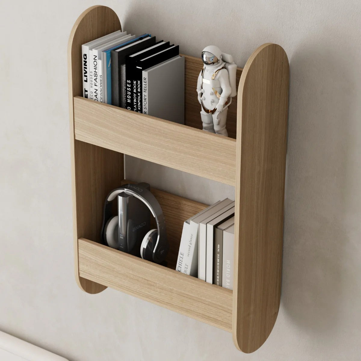 Boekenkast kinderkamer Capsule groot – houten wandplank