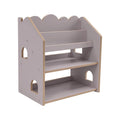 Boekenkast kinderkamer huisje Montessori grijs