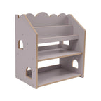 Boekenkast kinderkamer huisje Montessori grijs