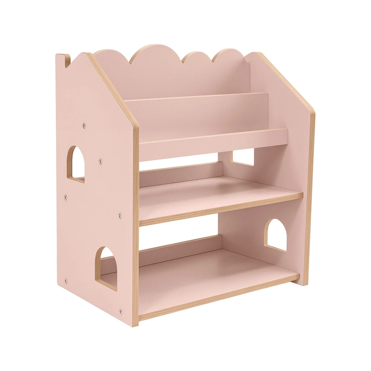 Boekenkast kinderkamer huisje Montessori roze
