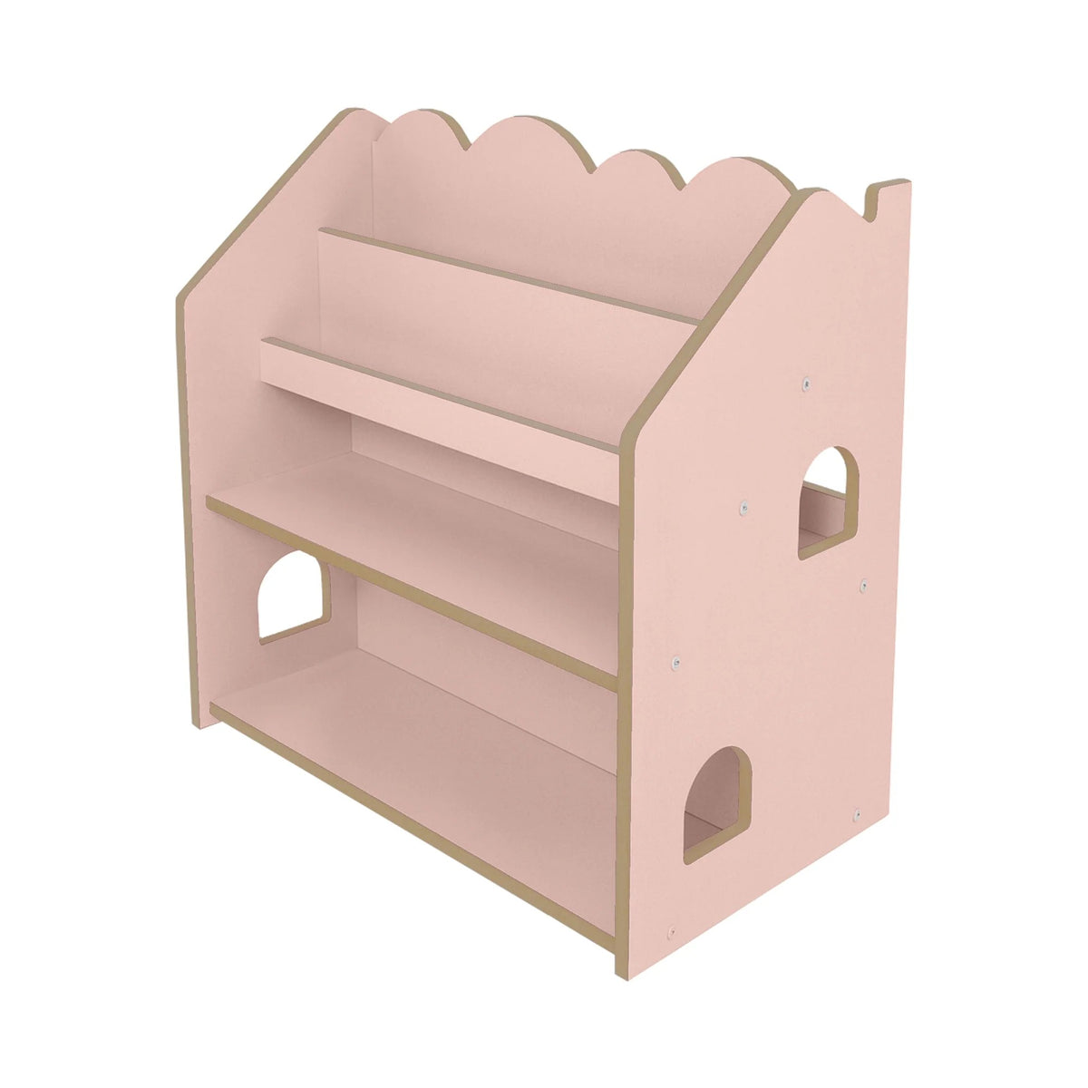 Boekenkast kinderkamer huisje Montessori roze – afbeelding 2