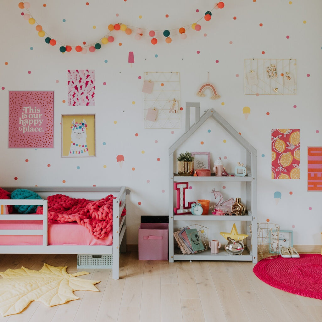 Boekenkast kinderkamer huisje van massief hout – afbeelding 10
