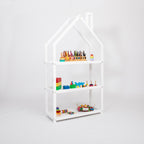 Boekenkast kinderkamer huisje van massief hout – afbeelding 11