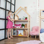 Boekenkast kinderkamer huisje van massief hout – afbeelding 13
