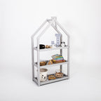 Boekenkast kinderkamer huisje van massief hout – afbeelding 17
