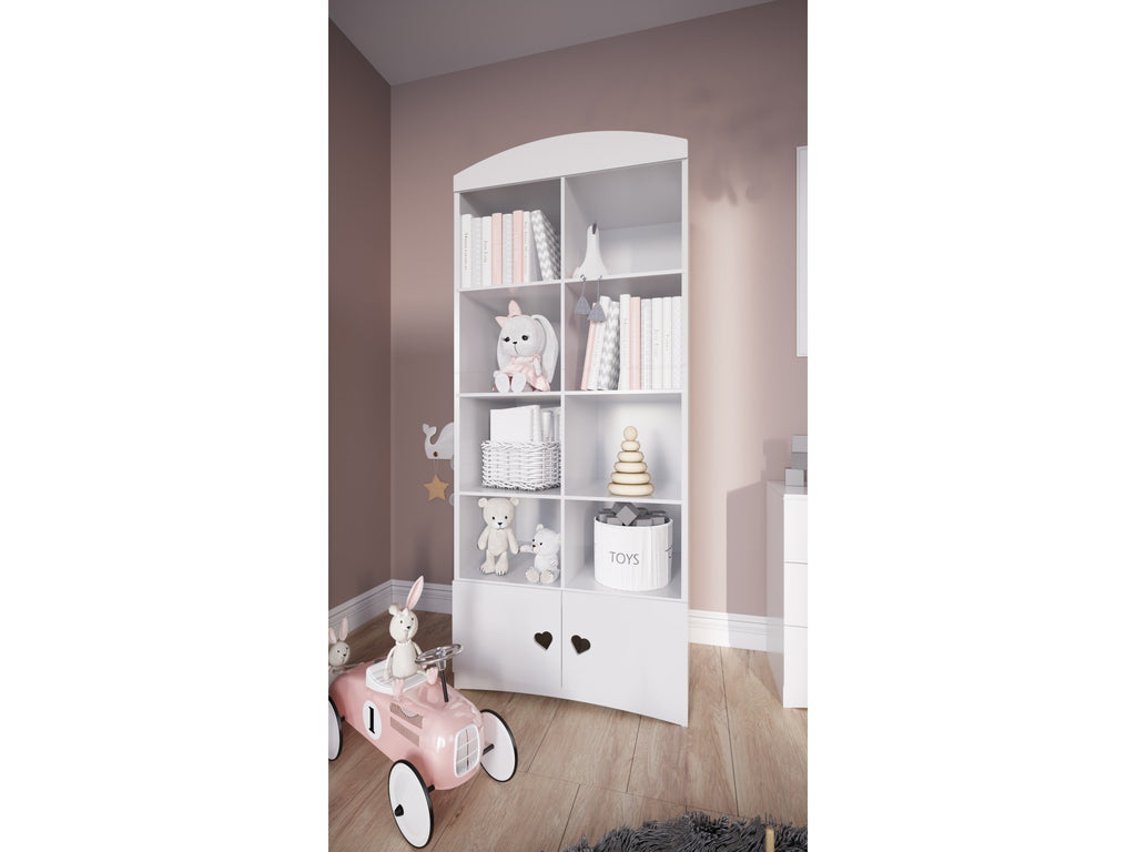Boekenkast kinderkamer Julia dubbel wit – afbeelding 4