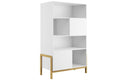 Boekenkast kinderkamer Victor wit met eiken