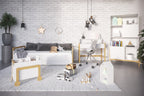 Boekenkast kinderkamer Victor wit met eiken – afbeelding 5