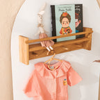 Boekenplank eiken met haakjes – afbeelding 3