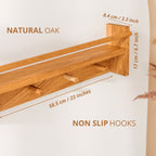 Boekenplank eiken met haakjes – afbeelding 5