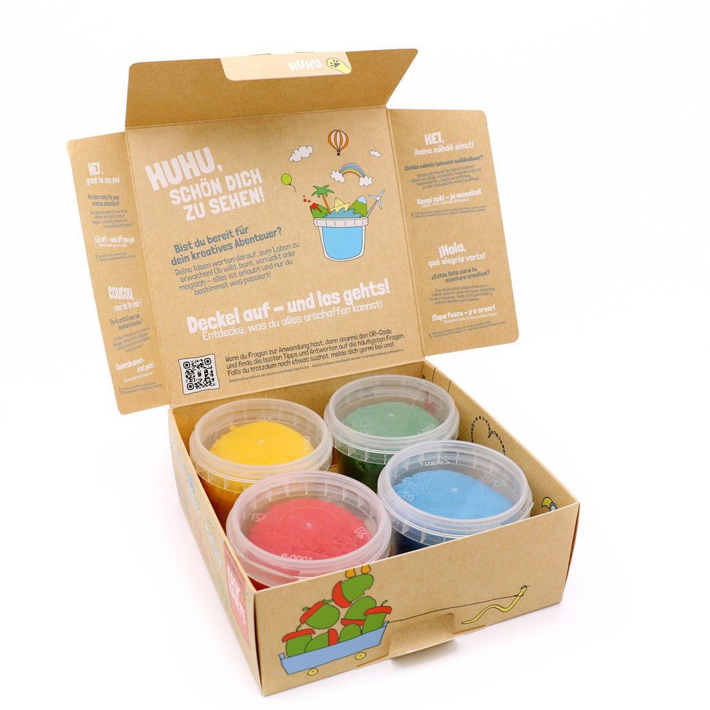 Boetseerklei biologisch 4 x 120 g – geel, groen, rood en blauw – afbeelding 8