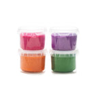 Boetseerklei biologisch 4 x 120 g – oranje, groen, roze en paars – afbeelding 2