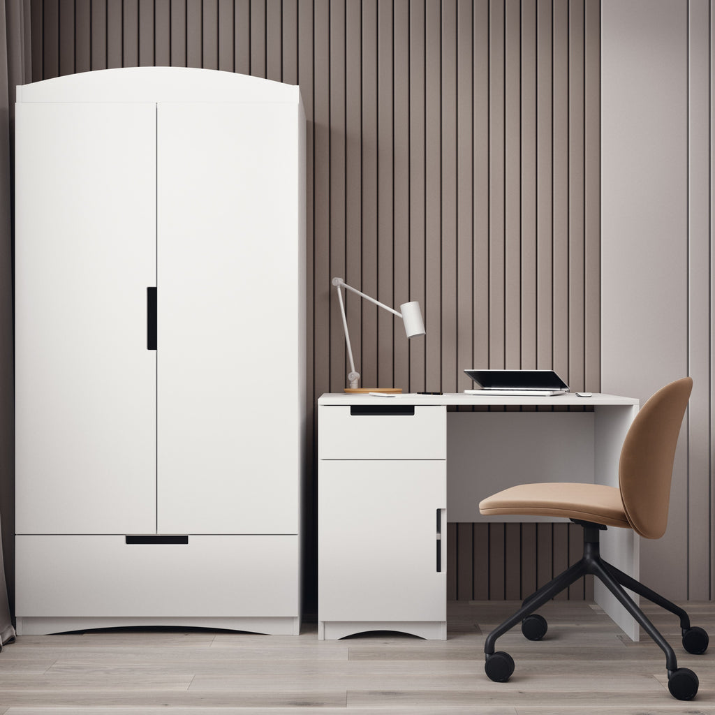 Bureau kinderkamer Classic wit met drie lades – afbeelding 6