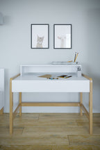 Bureau kinderkamer Victor met eiken poten en lade