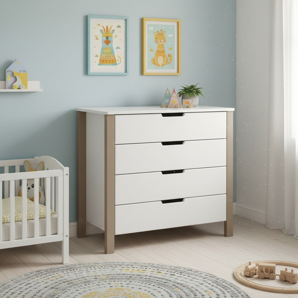 Commode Elin Cappuccino Wit – afbeelding 3