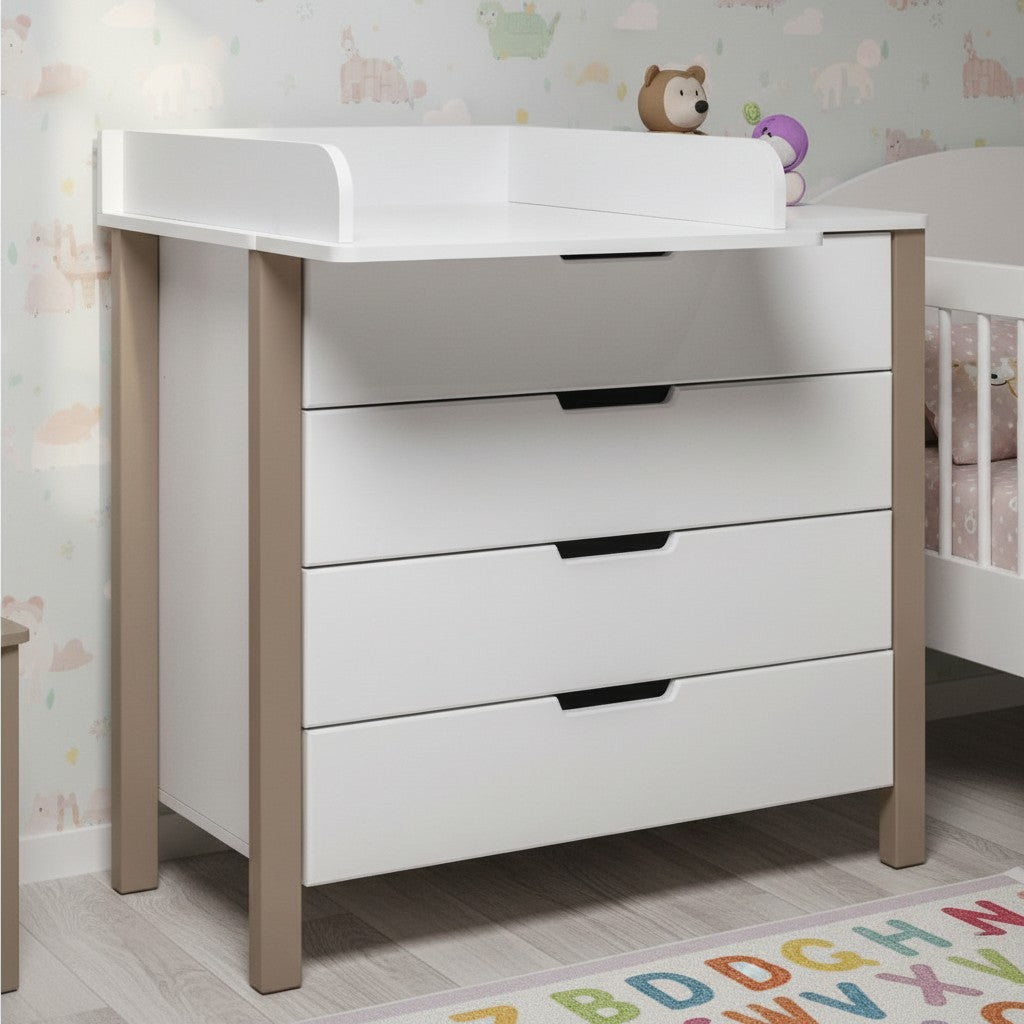 Commode Elin Cappuccino Wit – afbeelding 5